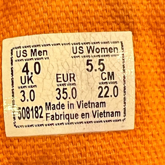 Vans Old Skool Skate Shoes Red Blue Yellow Corduroy Primary 5.5 Women’s 4 Men’s - Picture 12 of 12